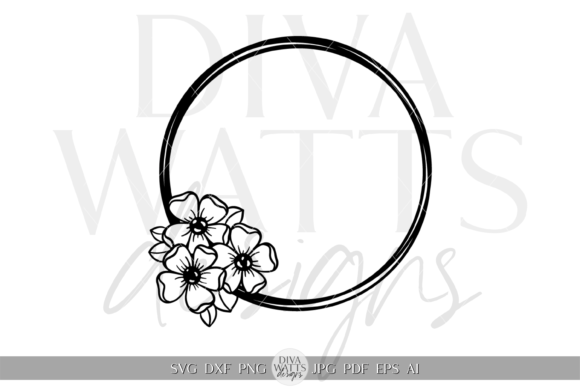 Download Contemporary Flower Wreath Artwork SVG - Premium Bundle