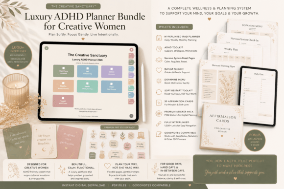 Download Luxury ADHD Wellness E-Planner - Luxury Collection
