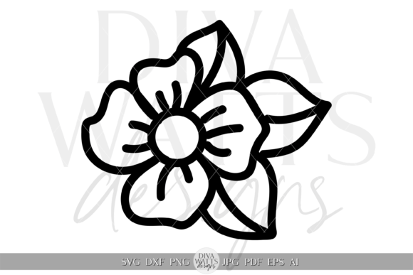 Download Contemporary Flower Silhouette Art SVG - Premium Resources